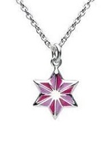 remarkable tiny enameled stripe star silver necklace for kids